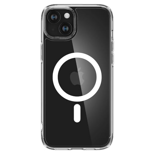 Image of Spigen Ultra Hybrid MagFit Back Cover Case for iPhone 15 /14 /13, MagSafe Compatible, Air Cushion Technology - PC+TPU | White