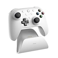 8Bitdo Ultimate 2 Wireless Controller for Windows & Android, Gaming Controller with TMR Joysticks, Switchable Hall Effect/Tactile Triggers, Motion Control, RGB Fire Ring, 8Speed Wireless Tech, White – Ansicht 5
