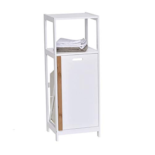 Tendance - Cesta para la ropa (bambú), color blanco