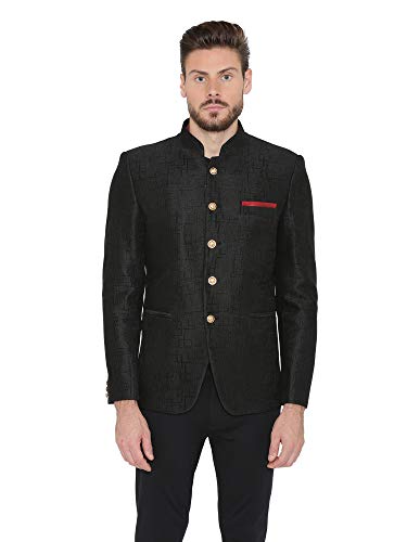 WINTAGE Men's Imported Rayon Party/Festive Indian Jodhpuri Grandad Bandhgala Blazer : 3 Colors