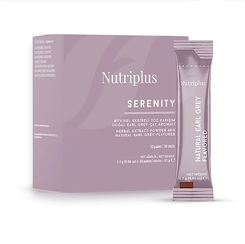 NutriPlus Serenity Instant - 30 sobres té negro para agua caliente/fría, desintoxicación, efecto quemagrasas, salud general