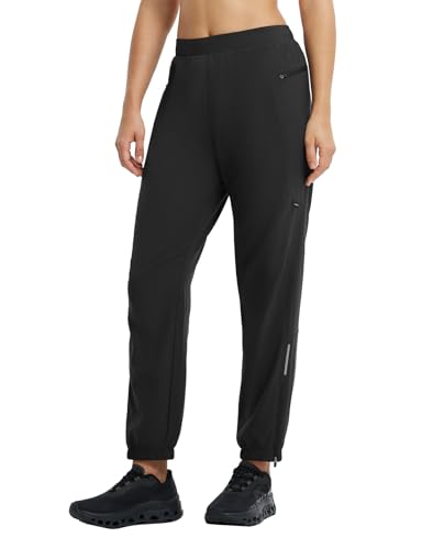 baleaf Women's Athletic Pants Quick Dry Joggers Water Resistant Lightweight Cycling Hiking Ankle Zipper Pockets UPF 50+