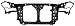 Evan-Fischer Radiator Support Assembly Compatible with 2003-2007 Infiniti G35 Black Plastic with Steel