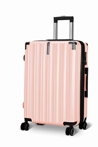 Maleta Nova Cabin Trolley Bag | 55 cms, 8 Spinner Wheels | Lightweight Luggage,Expandable| TSA Lock | Trolley Bags for Travel | Suitcase for Travel | Bags for Travelling (Peach, Cabin-Small)