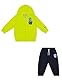 Champion Legacy Play With Graphics TD (306915) – Ultraleichter Powerblend-Fleece-Kapuzenanzug, mehrfarbig, Schwefelgelb/Marineblau (ALO/NNY), 12 Monate (80), Jungen FW24