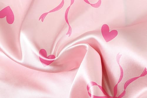 Image of Schbbbta Girls & Women Satin Pajamas Set, 2Piece Silk Nightwear Button-Down Sleepwear for Teen Kids, 3 Years - Women XXL
