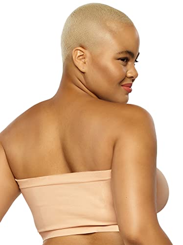 Felina Strapless Bandeau - Unlined Bra With Lightweight Support For Big Busted Women - Comfortable Plus Size Bralettes (Cameo Rose, 3X) #TOP2