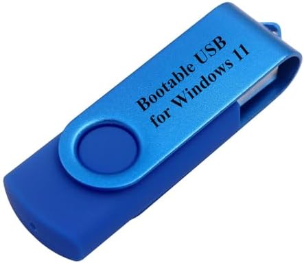 USB for Windows 11 Install Recover Repair Restore Boot USB Flash Drive, 32&64 Bit Systems Home&Professional, Antivirus Protection&Drivers Software, Fix PC, Laptop and Desktop, 32 GB USB - Blue