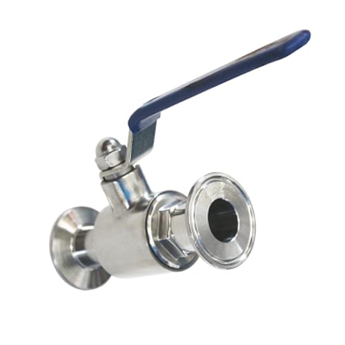 Vanne sanitaire acier inoxydable 304 de 38mm type virole à triple pince
