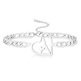 VASSAGO Pulseras de gimnasia regalos de gimnasia pulsera rítmica con dije de corazón bailarina gimnasia equipo de joyería para mujeres hija entrenadora (Plata 7)