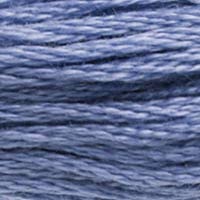Image of DMC 117-160 Mouline Stranded Cotton Six Strand Embroidery Floss Thread, Medium Grey Blue, 8.7-Yard