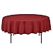Remedios 70-inch Round Polyester Tablecloth Table Cover - Wedding Restaurant Party Banquet Decoration, Red