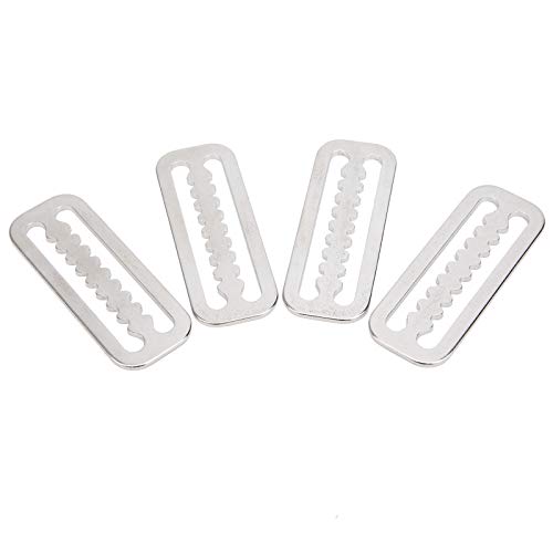 4pcs 304 Stainless Steel Weight Belt Retainer Slide Keeper Webbing Buckle for Diving 2in, Electrolytic Polishing,Suitable for Nylon or Rubber, Great Accessories, Universal Purpose
