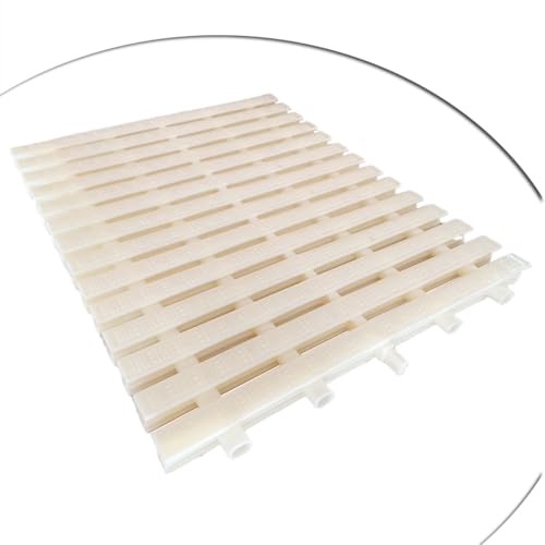 Grille de drainage pour piscine blanche en plastique pour terrasses et bassins