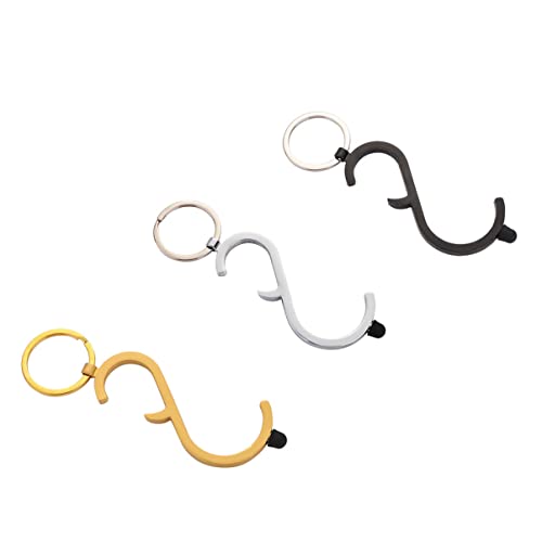 DOITOOL 5 peças pingente de elevador chave com botão aberto anti pressão botão de contato tocando se