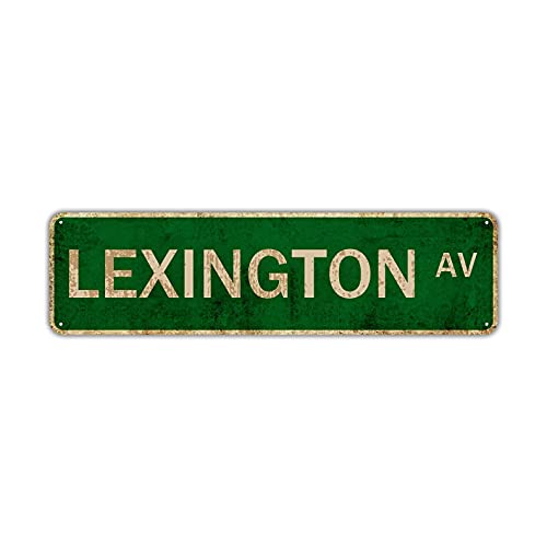 Metal Tin Sign Lexington Street Vintage Metal Decor Wall Sign 4 X 16 Inchs