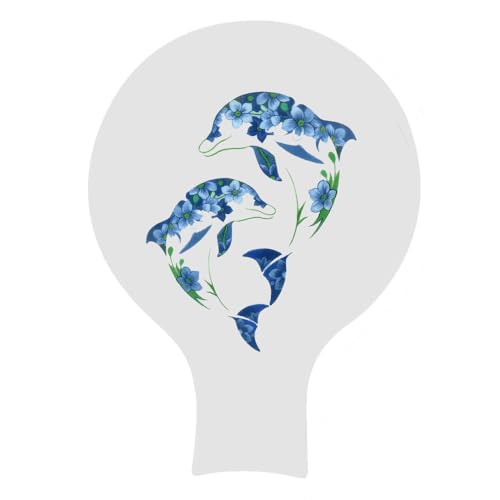 HCWLXYXY Ceramic Spoon Rest for Kitchen Counter, Dolphin Pattern Spoon Holder for Stove Top,Countertop,Cooking Kitchen Spoon Rest Large Utensil Rest Spatula, White&Blue