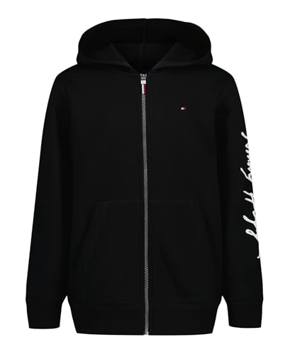 Tommy Hilfiger boys Long Sleeve Fleece Full Zip Hoodie With Front Pockets