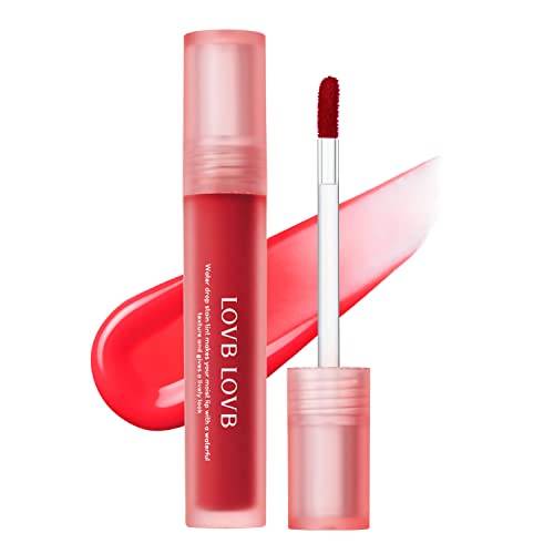 LOVB LOVB Water Drop Stain Tint 0.13 oz. | Moisturizing, Non-Sticky, Weightless, Longwear, shine liquid lips, Comfortable (06 RED TOUCH)