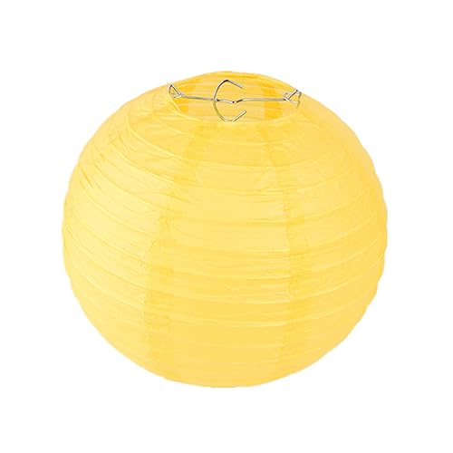 Surwin 10pcs Lanternes Papier Chinois, Lanternes en Papier à Suspendues, Boule Ronde Abat-Jour, Lanterne Decorative pour Intérieurs Extérieurs Mariages...