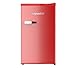 respekta Retro-Kühlschrank / 92 L Kühlvolumen/Kaltlagerzone/h... Füße/seitlicher Flaschenöffner/Aluminiumgri... / KG83R-52
