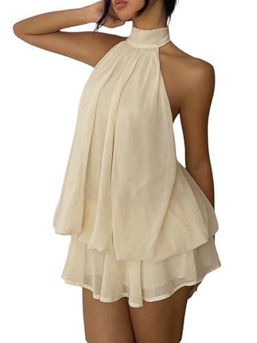Robe d'été dos nu fluide pour les festivals et soirées de vacances