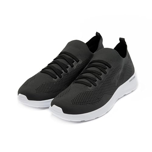 Mintra Sports Mens CAI Wire Sneakers (Black/White, us_Footwear_Size_System, Adult, Men, Numeric, Medium, Numeric_12)