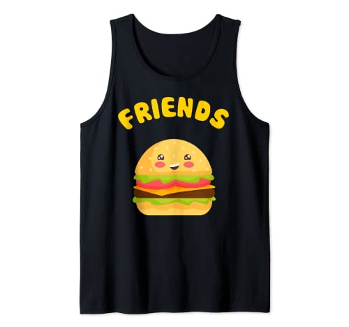 Kawaii Fries - Hamburguesa - 2/2 - BFF - Mejores Amigos que Coinciden Camiseta sin Mangas