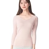 [ウイング/ワコール] あったか素材 ラク きれいなバストシルエット 【シンクロブラトップ】 8分袖 長袖 秋 冬 ET1865 レディース PO M