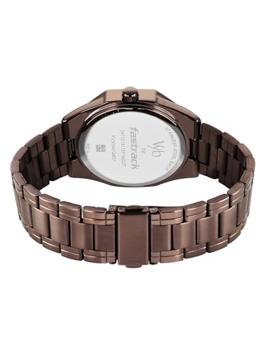 Image of Fastrack Vyb Quest with Quartz Analog Brown Dial Brown Zinc Alloy Strap Watch for Men - FV30042QM01W