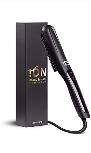 Limarcare Beard Straightener Combs for Men, Multifunctional Ionic Hair Beard Straightener,Brush Heated Beard