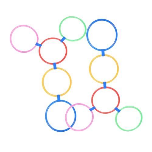 Parliky Hopscotch Mat for Boys and Girls Sensory Training Device Agility Rings Outdoor Indoor Exercise Set for Coordination