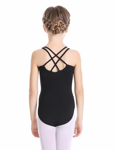 Phoeswan Ballet Leotards for Girls, Camisole Ballerina Leotard Kids with Crisscross Back for Ballet, Gymnastics