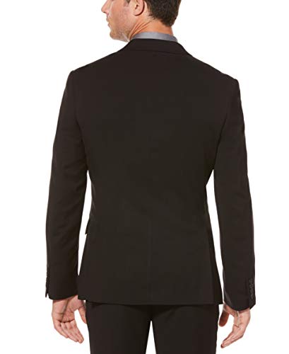 Perry Ellis Men's Solid Stretch Suit Jacket with Chest Pocket, Two-button Closure, Two Front Flap Pockets, Textured Fabric2