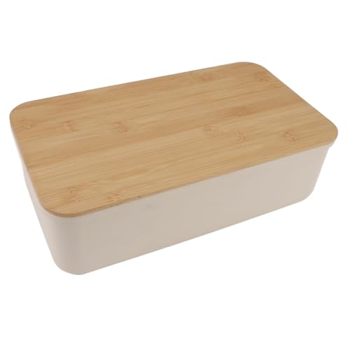 Plato de Mantequilla, Manteniendo la Caja de Frescura para la Superficie de Trabajo (Beige)
