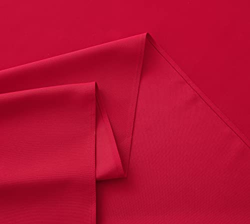 Image of FOLINS&HOME Red Square Tablecloth, 70 x 70 Inch Waterproof Table Cloth | Wrinkle Free Polyester Table Cloths, Spillproof Heavy Duty and Washable Table Cover for Party, Banquet - Rectangle /Oblong