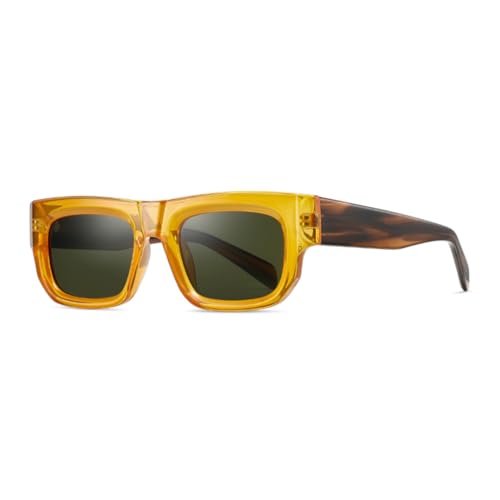 Lunettes de soleil polarisées en acétate et TR90 léopard pour homme et femme