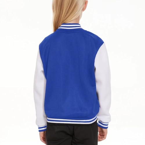Image of ACEFAST INC Kids Boys Girls Baseball Jacket Varsity Jacket Casual Sport Coat Cardigan Sweatshirt Uniforms Youth 2-13 Year