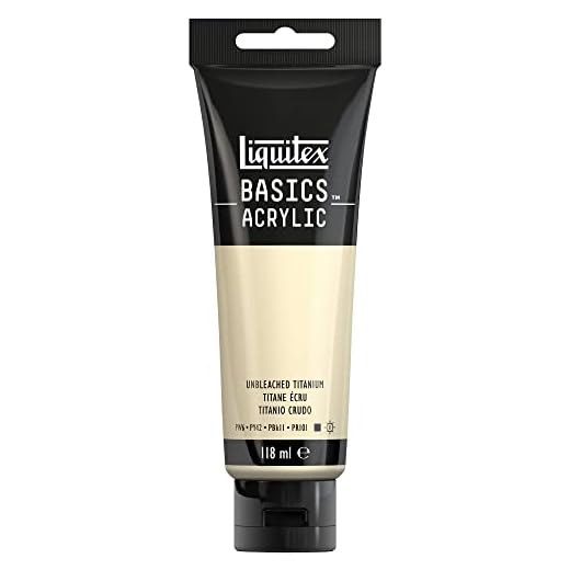 Liquitex Basic Acrylic - Tubo de Pintura Acrílica, 118 ML, Beige (Titanio Crudo Nuevo)