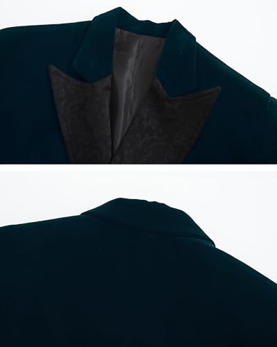 Men's Smoking Jacket Jacquard Peaked Lapel Double Breasted Stylish Blazers Coat Evening Party Wear3