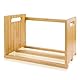 SHILIPAIJC Kleines Schreibtisch Bücherregal, Freistehender Desktop Buch Organizer Platzsparend, Mini Festes Bücherregal für Bürobedarf, Studie, Herbergen, Heim(Braun)