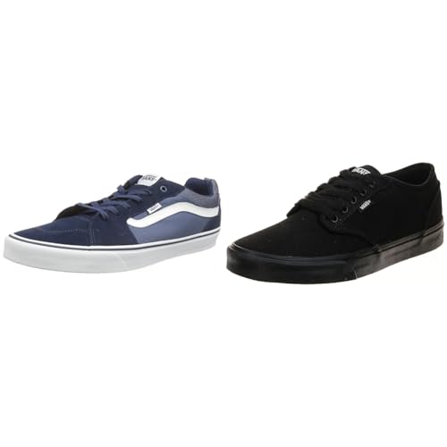 Sneaker Noir 42 EU en toile résistante et chaussures basses bleues