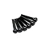 (D68) Set of 6 Acoustic Guitar Bridge Pins -Black /No Dot