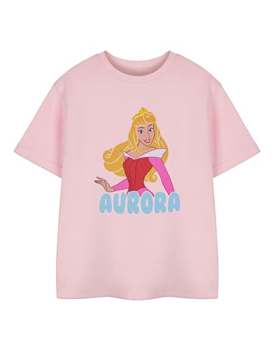 Disney Princess Girls Short-Sleeved Graphic Tee Character Shirt Options | Children Apparel Princess Movie Merchandise Gift