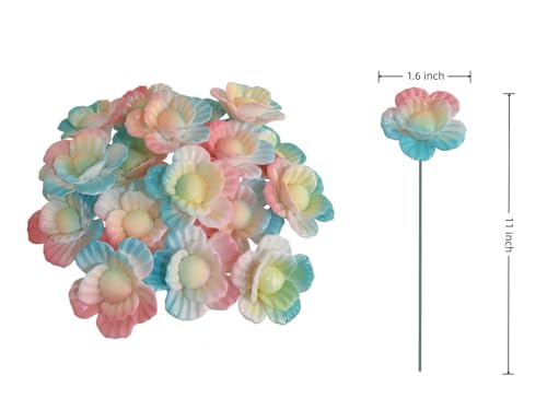 Flores de cerámica 3D para decorar centros de mesa y estanterías en el salón 3
