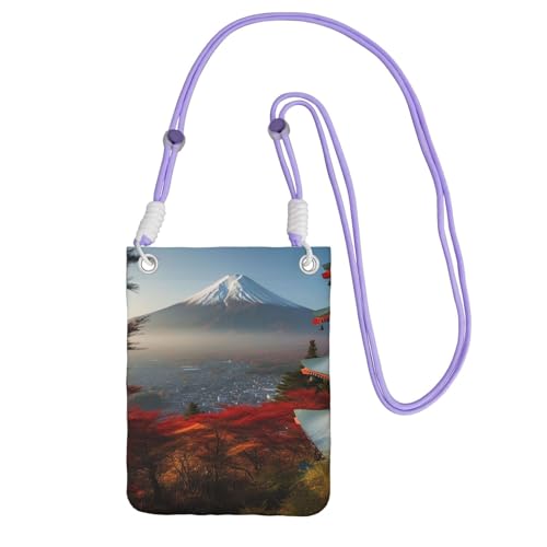 Cell Phone Purse Japan Mount Fuji Landscape Crossbody Bags Waterproof Cell Phone Bag Shoulder Handbag for Women