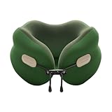 AZHKJKZH Nackenhörnchen Erwachsene Das U-förmige Kissen Kann Als Langsam Zurückfederndes Reisekissen Verstaut Werden. Reise Gadgets(Grün)