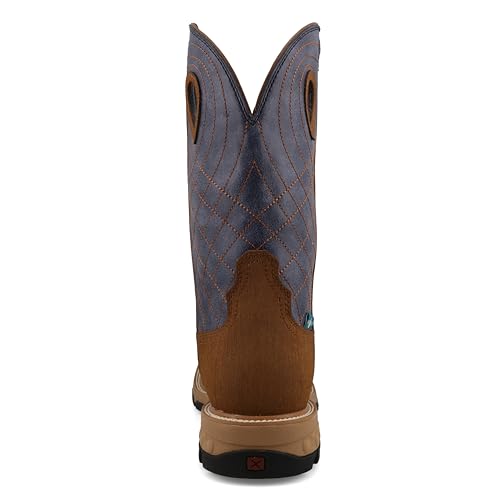 Twisted X Men's 12" Western Work Boot, Square Toe with CellStretch3