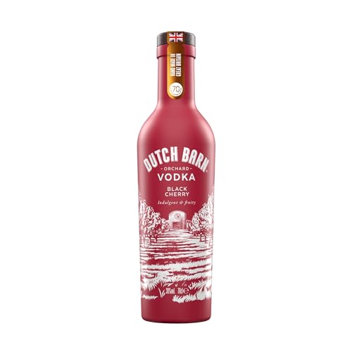 Dutch Barn Black Cherry Vodka | Smooth Balanced & Fruity | A Blend of Sweet Sour & Red Cherries | 70cl | 38% ABV | Co-owned by Ricky Gervais | Made From British Apples
