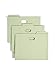 Smead FasTab Hanging File Pocket, 1/3-Cut Built-in Tab, 3-1/2" Expansion, Letter Size, Moss, 9 per Box (64222)